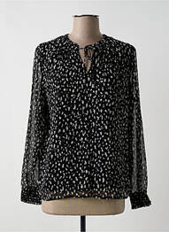 Blouse légère et transparente manches longues noir STREET ONE femme