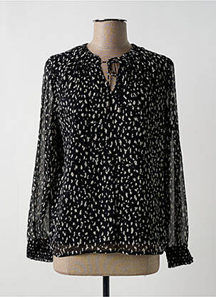 Blouse légère et transparente manches longues noir STREET ONE femme