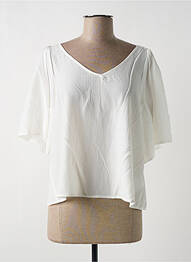 Blouse manches courtes manches courtes blanc LOLA ESPELETA femme