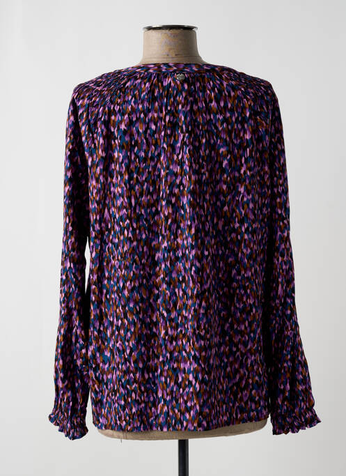 Blouse tissage popeline manches longues violet STREET ONE femme