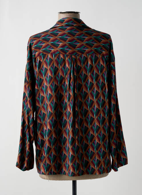 Blouse tissage popeline manches longues marron LE PETIT BAIGNEUR femme