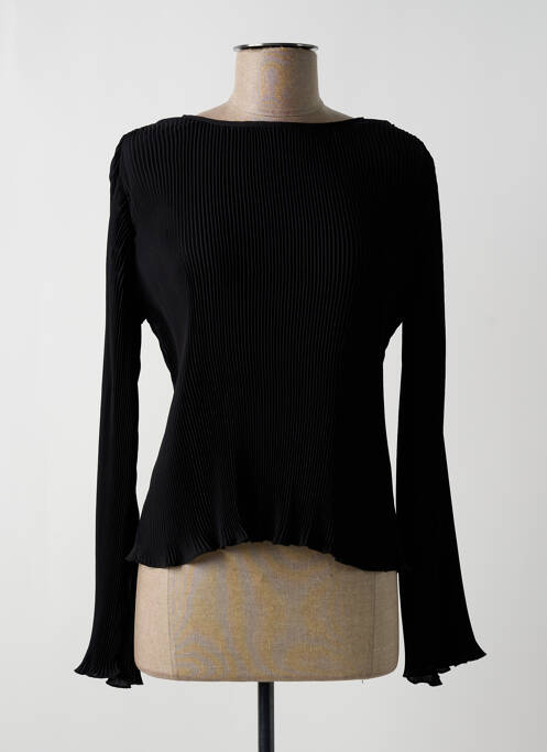Blouse col rond manches longues noir VERO MODA femme