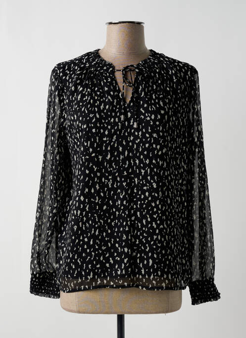 Blouse légère et transparente manches longues noir STREET ONE femme