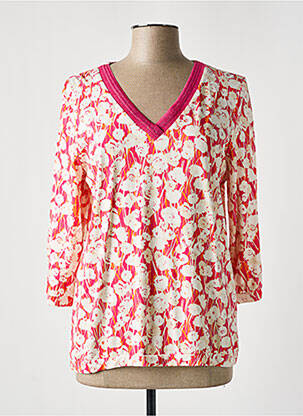 Top stretch manches 3/4 rose DIANE LAURY femme