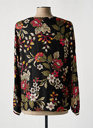 Blouse tissage popeline manches longues noir PAUSE CAFE femme