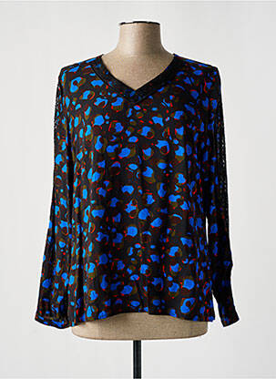 Blouse imprimé fantaisie manches longues bleu PAUSE CAFE femme