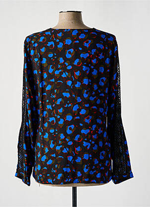 Blouse imprimé fantaisie manches longues bleu PAUSE CAFE femme