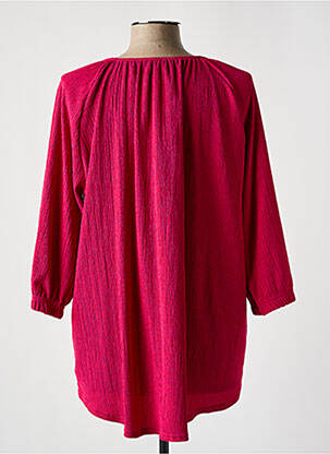 Tunique manches longues tissage crêpe rose KAKIE femme