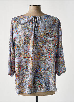 Blouse col rond manches 3/4 bleu BETTY BARCLAY femme