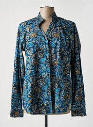 Chemisier imprimé fleurs manches longues bleu BLACK WELLIS femme