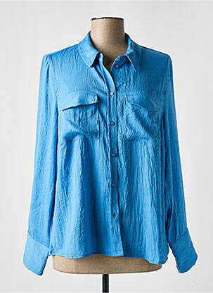 Chemisier coupe fluide manches longues bleu AWARE BY VERO MODA femme