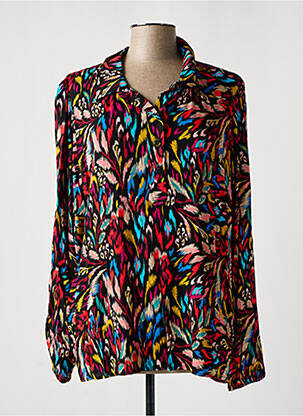 Blouse imprimé fantaisie manches longues noir GEISHA femme