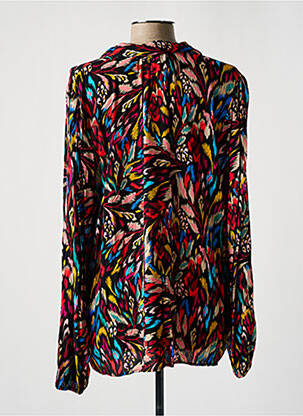 Blouse imprimé fantaisie manches longues noir GEISHA femme