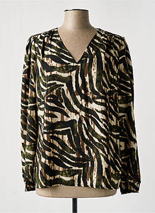 Blouse manches longues manches longues vert GEISHA femme