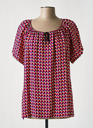 Blouse col rond manches courtes rose TELMAIL femme