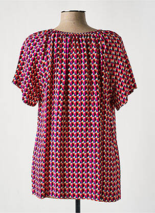 Blouse col rond manches courtes rose TELMAIL femme
