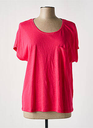 Top coupe fluide manches courtes rose JULIE GUERLANDE femme