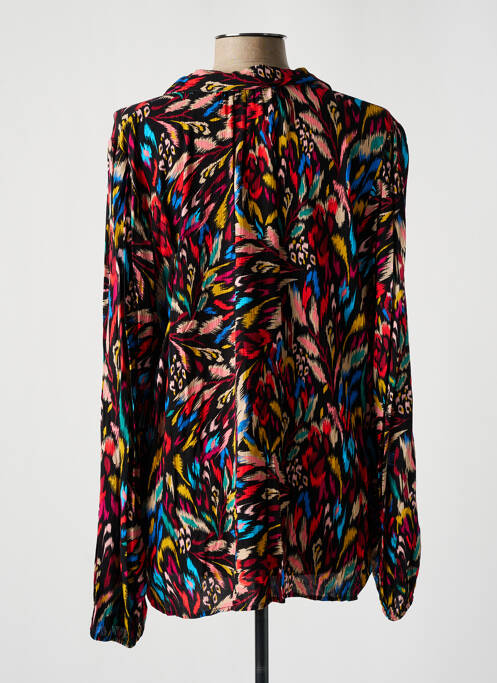 Blouse imprimé fantaisie manches longues noir GEISHA femme