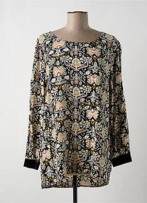 Tunique manches longues tissage crêpe noir GARCIA femme
