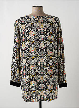 Tunique manches longues tissage crêpe noir GARCIA femme