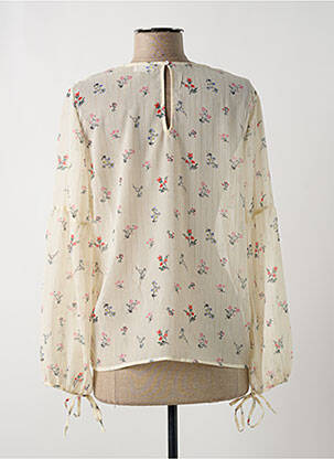 Blouse légère et transparente manches longues beige C'EST BEAU LA VIE femme