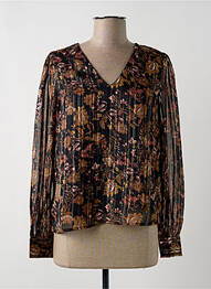 Blouse légère et transparente manches longues noir VERO MODA femme