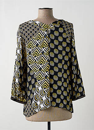 Blouse tissage popeline manches 3/4 noir PAUSE CAFE femme