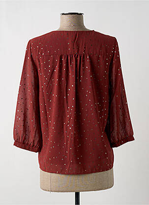 Blouse légère et transparente manches 3/4 rouge VERO MODA femme