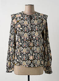 Blouse imprimé fleurs manches longues noir GARCIA femme