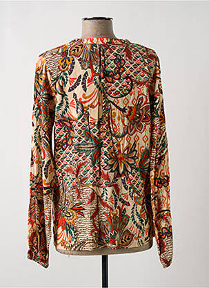 Blouse manches longues manches longues orange GEISHA femme