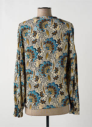 Blouse imprimé fantaisie manches longues beige GEISHA femme