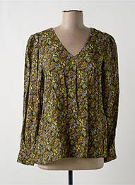 Blouse imprimé fleurs manches longues vert C'EST BEAU LA VIE femme