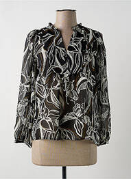 Blouse légère et transparente manches longues noir LOLA ESPELETA femme