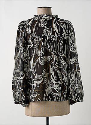Blouse légère et transparente manches longues noir LOLA ESPELETA femme