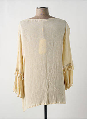 Tunique manches longues poignets évasés beige AZARA femme