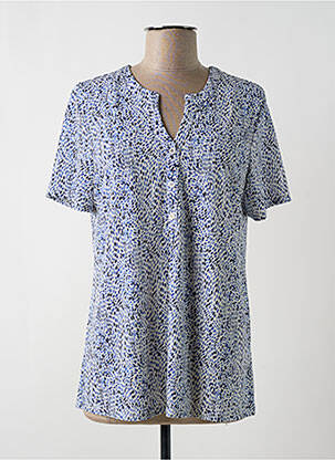 Top stretch manches courtes bleu JULIE GUERLANDE femme