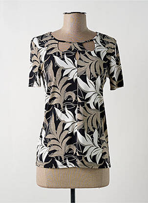 Top stretch manches courtes noir DIANE LAURY femme