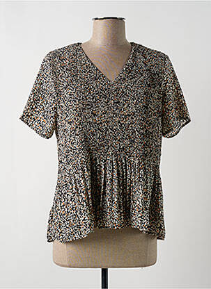 Blouse légère et transparente manches courtes noir VERO MODA femme