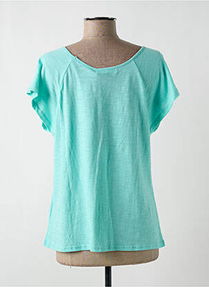 T-shirt coupe droite manches courtes bleu ÉTYMOLOGIE femme