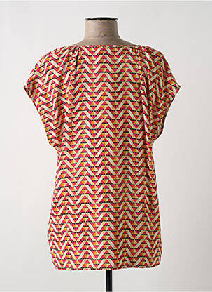 Blouse tissage popeline manches courtes beige LE PETIT BAIGNEUR femme