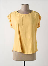 Blouse manches courtes manches courtes jaune KANOPE femme