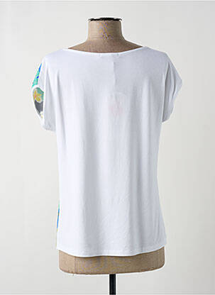 Top tissage crêpe manches courtes vert MALOKA femme