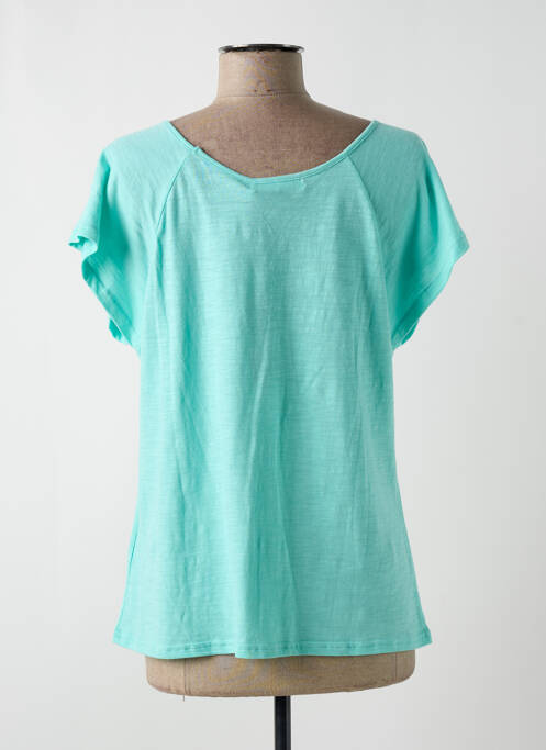 T-shirt coupe droite manches courtes bleu ÉTYMOLOGIE femme