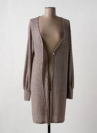Gilet manches longues coupe cintrée rose GILMA D'AGO' femme