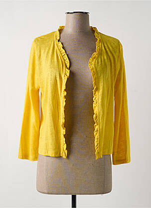 Gilet manches longues manches 3/4 jaune MALOKA femme