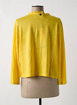 Gilet manches longues manches 3/4 jaune MALOKA femme