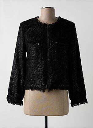 Veste chic fermeture boutonnée sur le devant noir SUNCOO femme