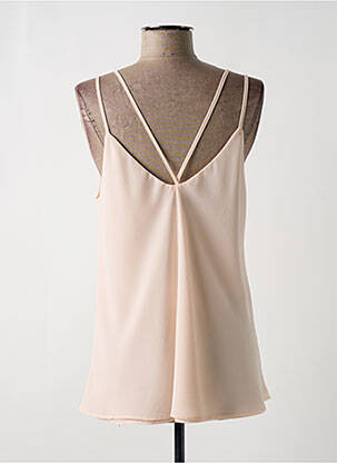 Top tissage crêpe fines bretelles rose clair EDAS femme