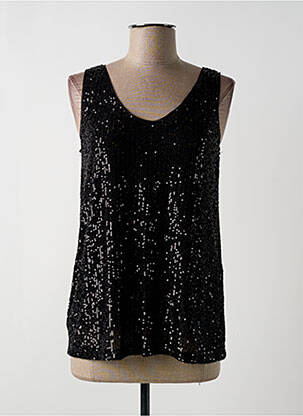 Top tissage jersey sans manche noir STREET ONE femme