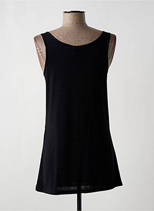 Tunique sans manche coupe cintrée noir JAD femme